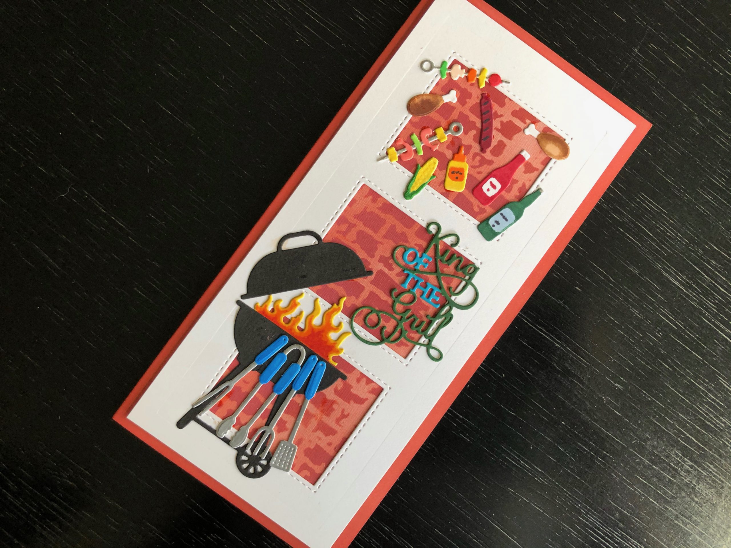 Hand made King of the Grill barbecue card