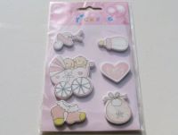 Pink Baby Card Embellishments