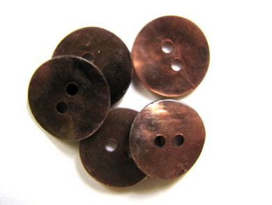 15mm Shell Buttons Brown