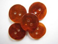 15mm Shell Buttons Orange