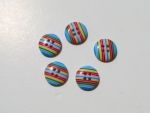 Round Striped Buttons Bright