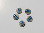 Round Striped Buttons Pastel