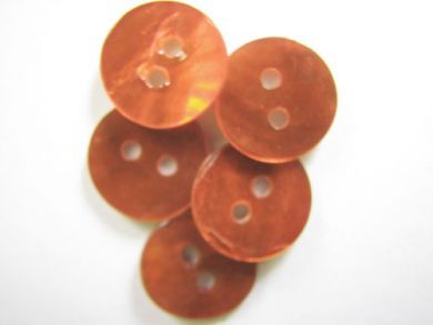 15mm Shell Buttons Salmon Pink