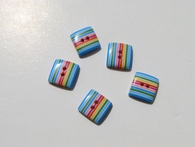 Square Striped Buttons Bright