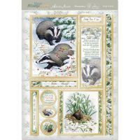 Woodland Winter Badger and Mole Card Topper Set