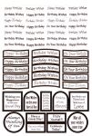 Die Cut Birthday Messages Gold