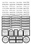 Die Cut Birthday Messages Silver