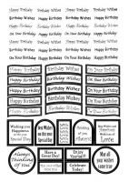 Die Cut Birthday Messages Silver