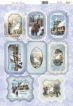 Snowfall Christmas Die Cut Topper Sheet