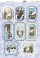 Snowfall Christmas Die Cut Topper Sheet