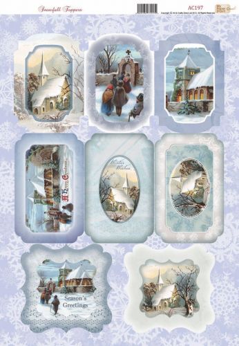Snowfall Christmas Die Cut Topper Sheet