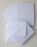 5 x 7 White Blank Cards and Envelopes
