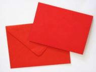A6 Red Blank Cards and Envelopes