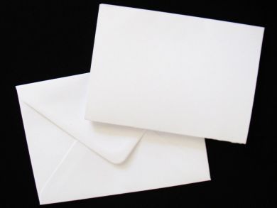 A6 White Blank Cards and Envelopes