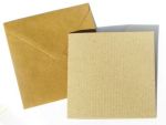 12cm Square Kraft Blank Cards and Envelopes