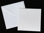 12.5cm Square White Blank Cards and Envelopes