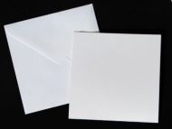 15cm Square White Blank Cards and Envelopes