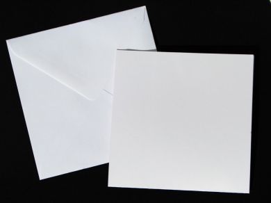 6 x 6 Inch White Blank Cards and Envelopes