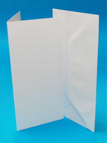 White DL Blank Cards and Envelopes