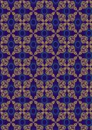 Indian Gold and Blue Shapes Background Paper