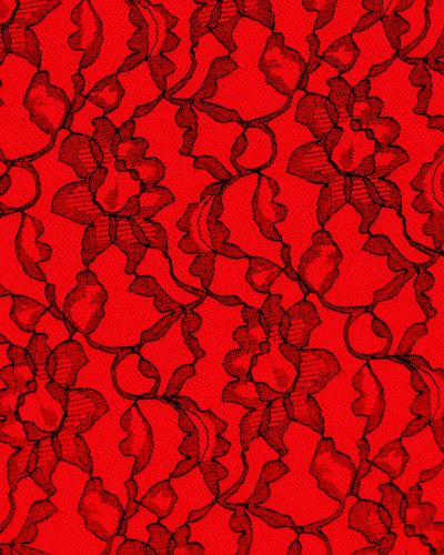 Black on Red Lace Paper