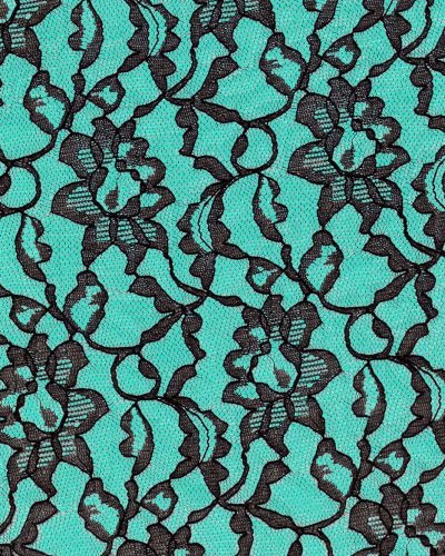 Black on Turquoise Lace