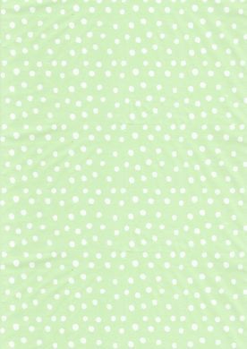 White on Pale Green Polka Dot Paper