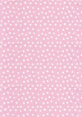 White on Pink Random Polka Dot Paper