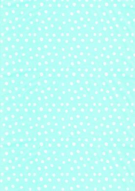 White on Turquoise Polka Dot Paper