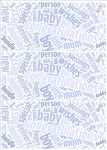 Baby Boy Word Cloud Paper