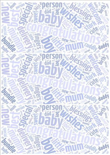 Baby Boy Word Cloud Paper