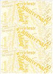 Golden Wedding Anniversary Word Cloud Paper