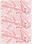 Ruby Wedding Anniversary Word Cloud Paper