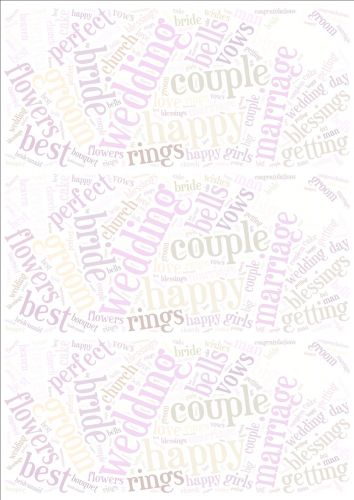 Wedding Word Cloud Paper