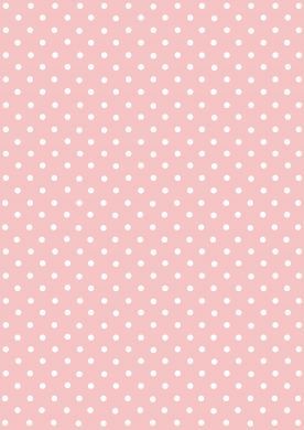 white on pink polka dot paper