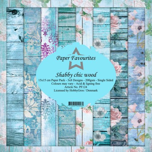 Shabby Chic Wood 15cm x 15cm Paper Pad