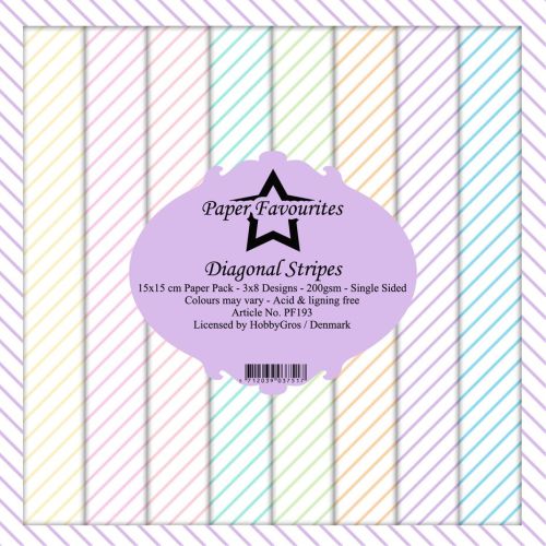 Diagonal Stripes 15cm x 15cm Paper Pad