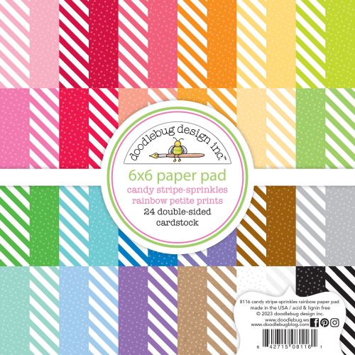 Diagonal Stripes and Dots 6 x 6 Paper Pad