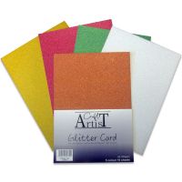 Craft Artist No Shed A4 Glitter Card Festive Tones