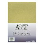 No Shed A4 Glitter Card Gold