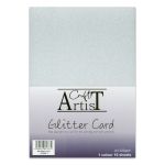 No Shed A4 Glitter Card Silver