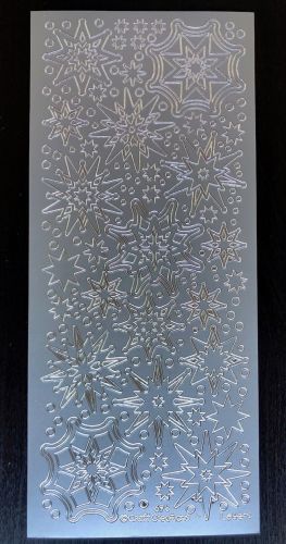 Filled Snowflakes Peel Off Stickers Silver