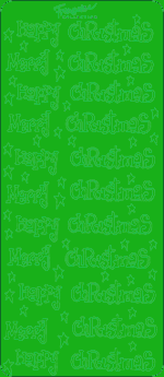 Green Merry Christmas Peel Off