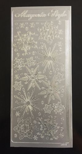 Snowflake Peel Off Stickers Silver