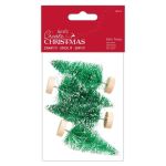 Mini Bottle Brush Christmas Trees Snow Tipped