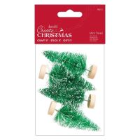 Mini Bottle Brush Christmas Trees Snow Tipped