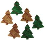 Die Cut Glitter Christmas Tree Embellishments