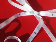 White and Silver Christmas Tree Ribbon