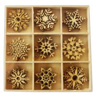 Wooden Shapes Snowflakes