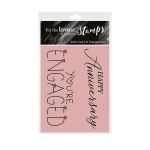 Anniversary and Engagement Sentiment Clear Stamp Set